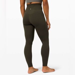 Lululemon super high-rise align leggings size 6, dark olive green